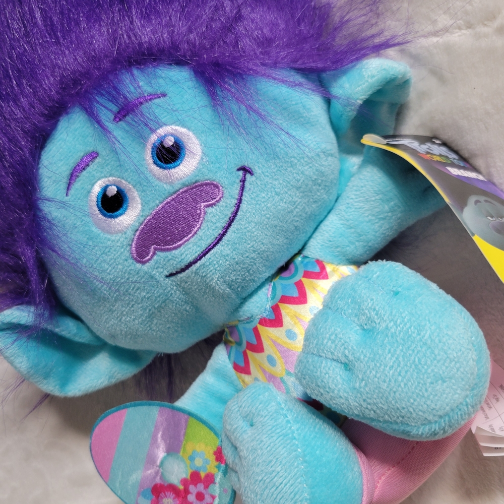 Plush Troll Doll with Purple Hair
